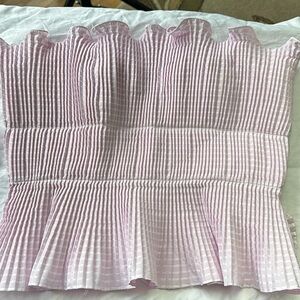 Potorsyn Pleated Ruffle Corset Style Cropped Top